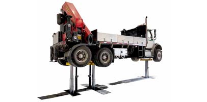 Rotary® modular lift model Mod335 extended with a large semi suspended