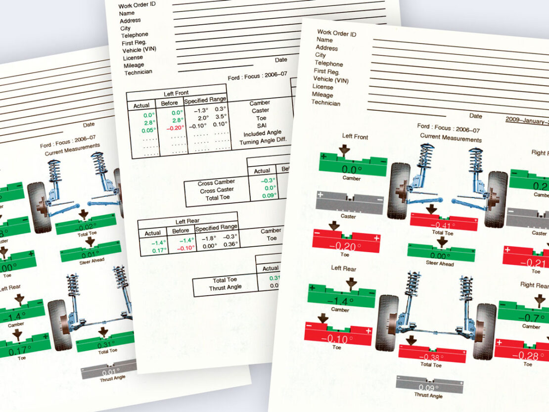 An example of an alignment printout
